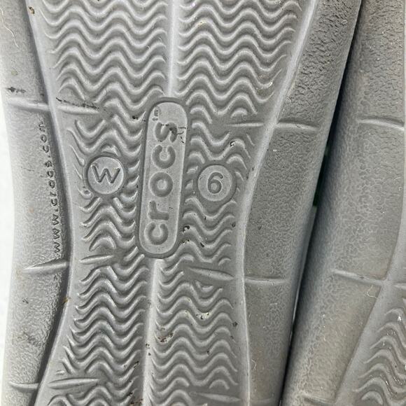 Crocs Black Gray Lightweight Swiftwater Wave Boat Beach Mary Jane Sandal Shoes - Picture 5 of 11